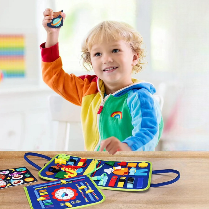 Planche d’activités Montessori – Formes, chiffres et couleurs (3-5 ans)