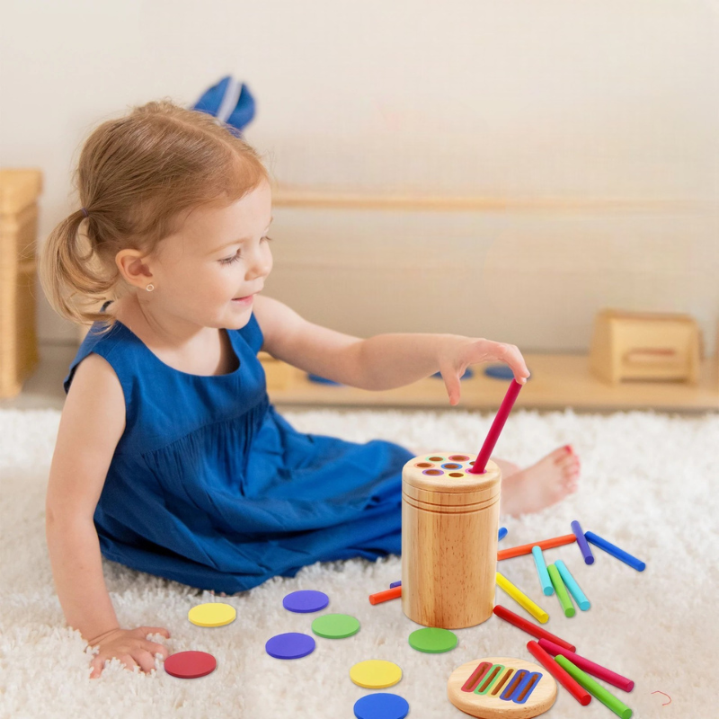 Jouet Montessori en bois – Éveil et apprentissage (2-5 ans)